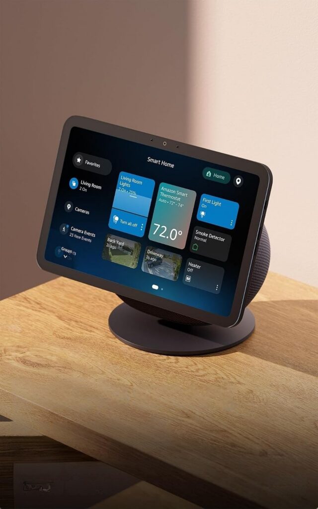 Amazon Echo Show 8 smart display showing smart home controls
